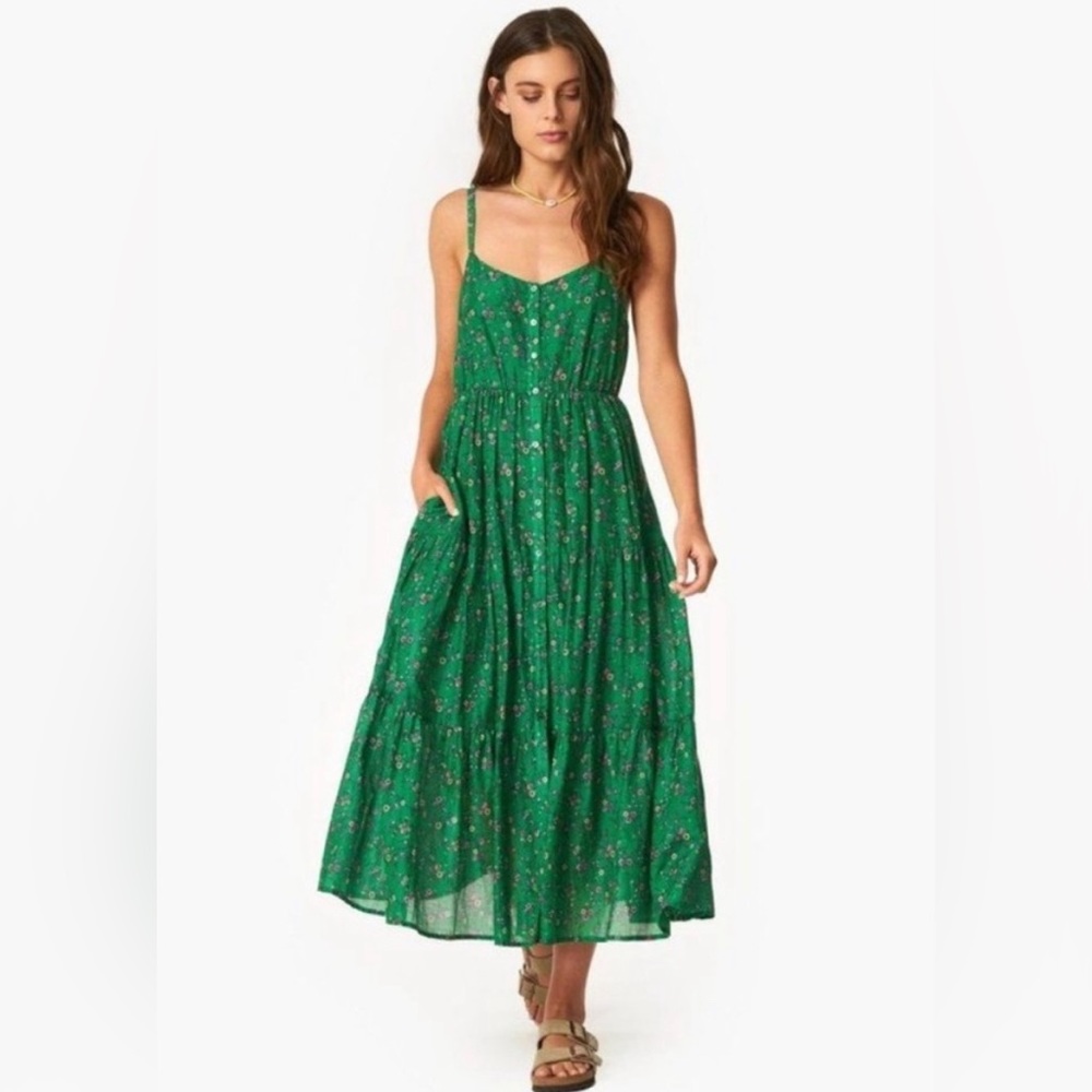 XiRena Sophie Green Floral Dress Size Large